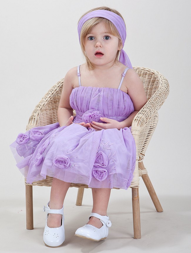 Fialové, lilla šaty pro družičku - 3-5 let - Obrázek č. 1