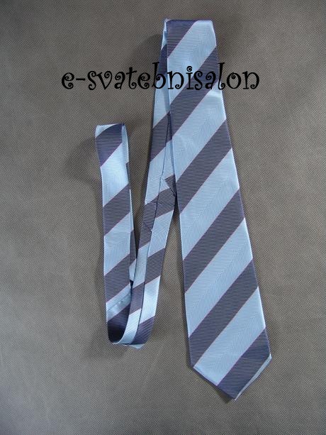 SKLADEM - modrá pánská kravata - Obrázek č. 1