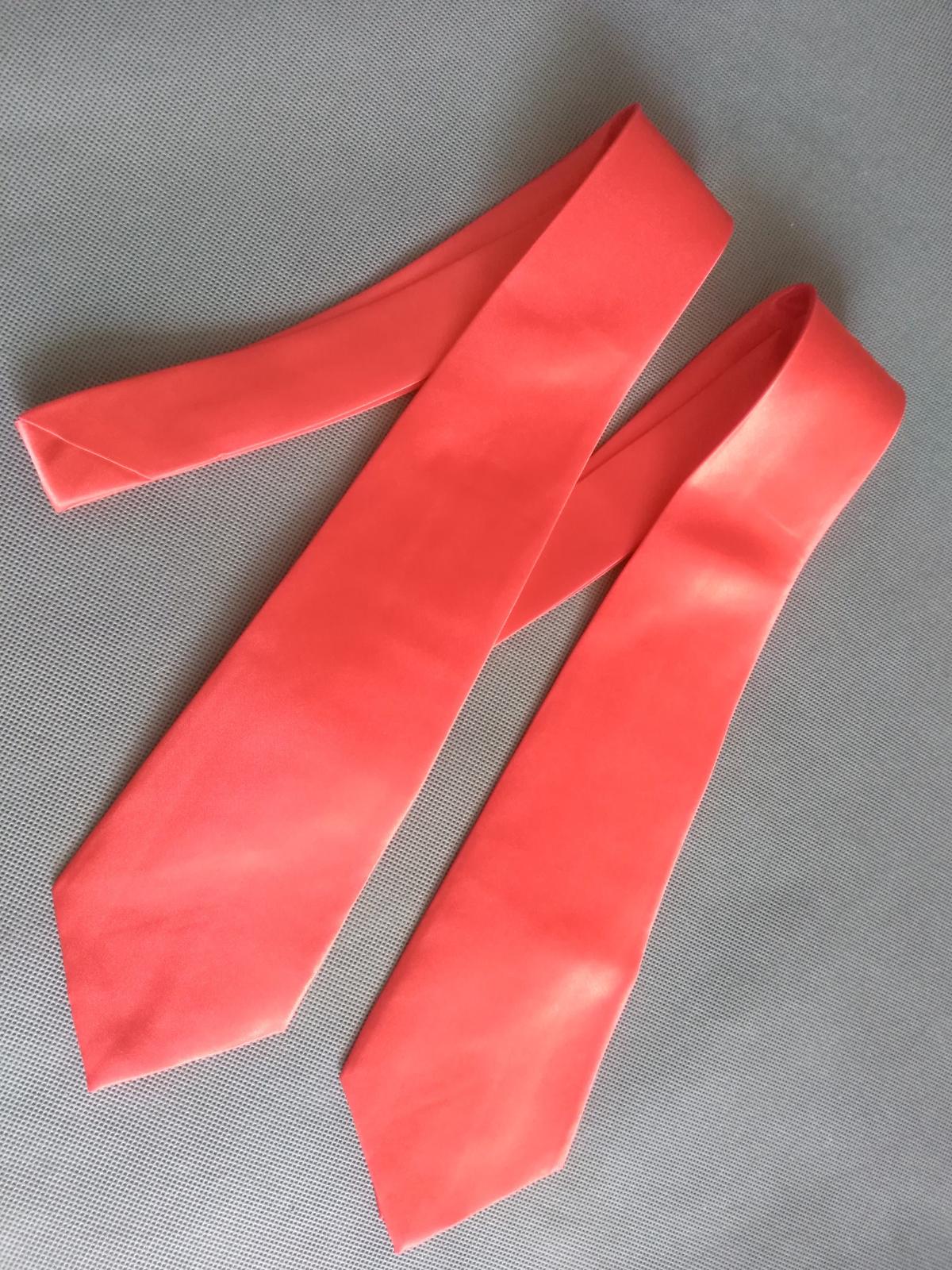 SKLADEM - 2x červená pánská kravata - Obrázek č. 2