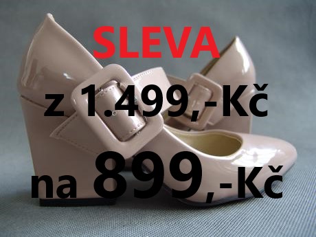 SKLADEM - SLEVA - Ivory béžové lodičky - Obrázek č. 1