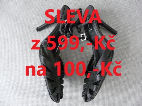 SKLADEM - SLEVA - Černé sandálky - Obrázek č. 1