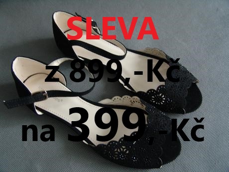 SKLADEM - SLEVA - černé sandálky - Obrázek č. 1