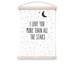 Plakát do dětského pokojíčku I Love You More A3 - NORDICDAY