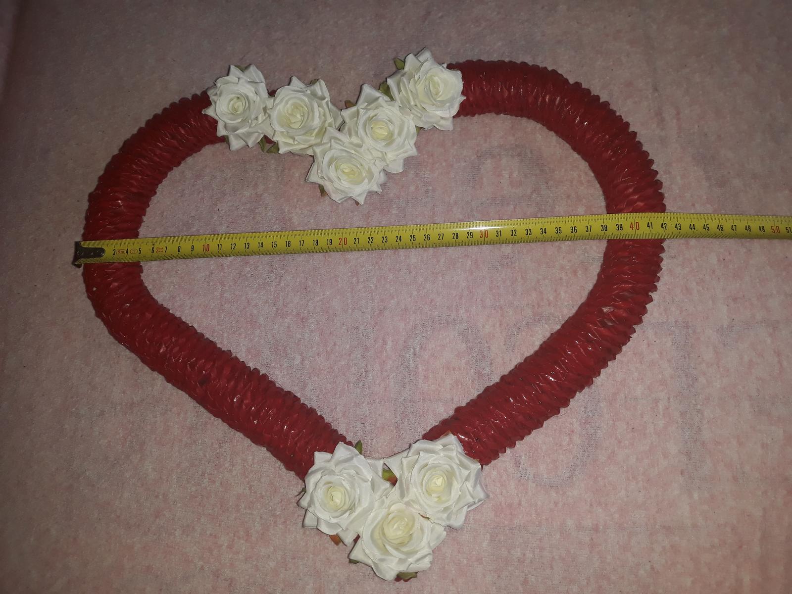 Srdce z pedigu - červené 42cm - Obrázek č. 1