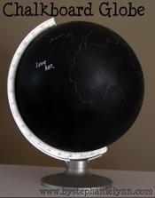 http://www.bystephanielynn.com/2010/07/chalkboard-globe-makeover-message.html