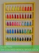 http://www.curbly.com/users/capreek/posts/13287-how-to-make-a-diy-colored-pencil-spool-rack