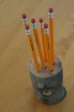 http://threeyearsofdeath.blogspot.com/2012/02/log-pencil-holder.html