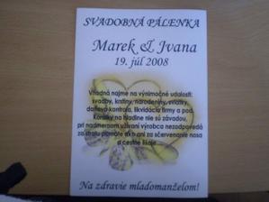 etiketa na pálenku