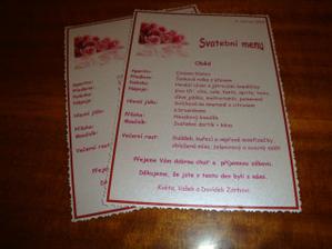 menu - vlastní výroba