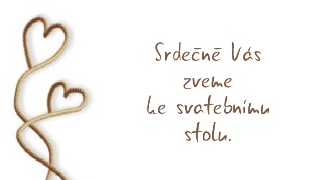 pozvánka ke svatebnímu stolu