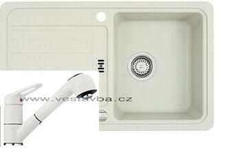 Nemáte někdo? Franke EFG614-78 bílá led + baterie se sprchou FG 9547