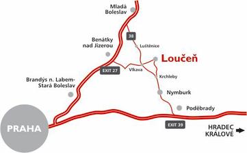 mapa příjezdu