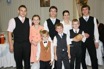 Peťovi súrodenci - Matúš, Jakub, Dušan, Tánička, Marek a Paľko