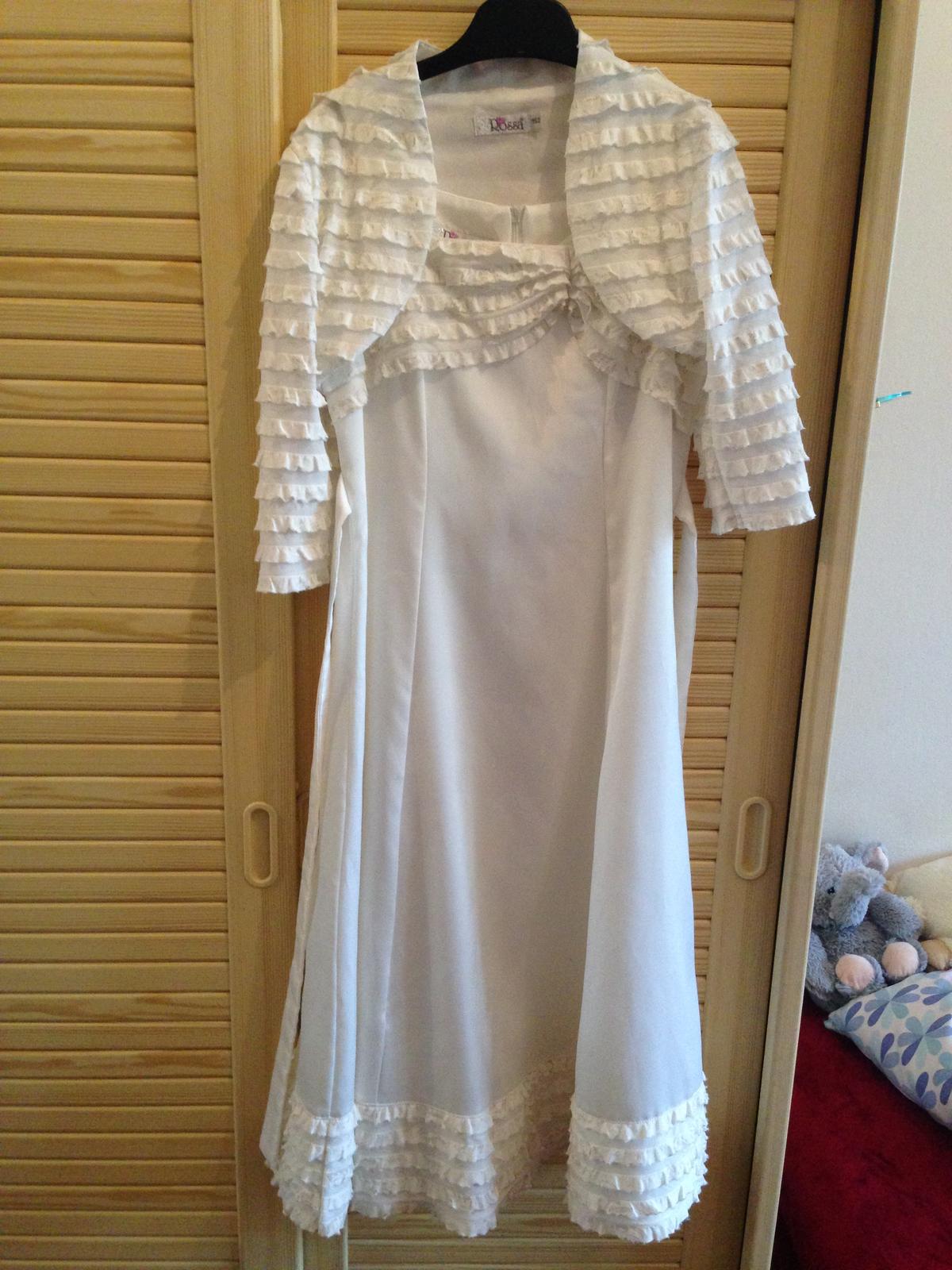 SLEVA!! Bílé krémové dívčí šaty vel.152 - Obrázek č. 3