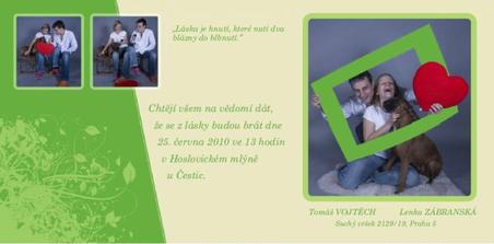 naše oznámení, miláčkova výroba :-)