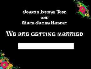 Back of the save the date card I designed