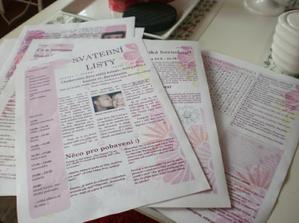 a naše svatební listy, zkušební tisk