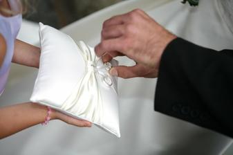 náš nádherný polštářek na prstýnky od Tani-Tania, děkuji