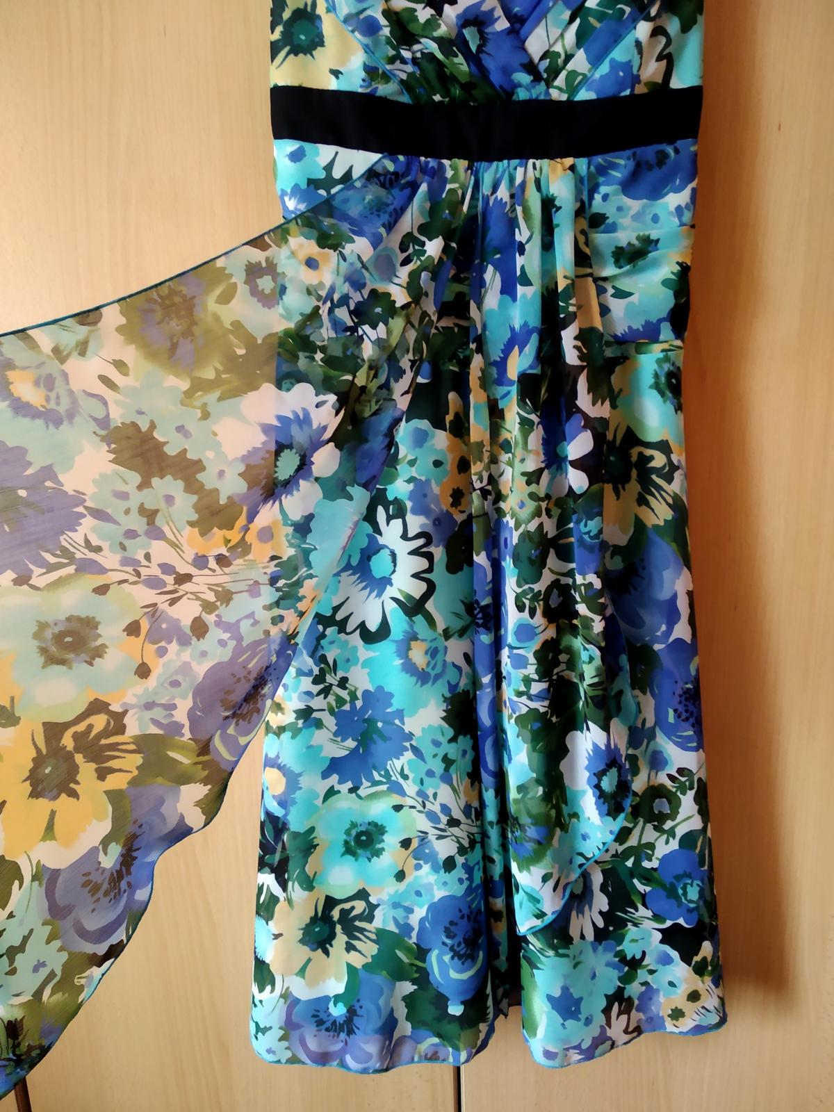 Modré květované letní šaty - Obrázek č. 4
