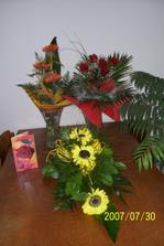 zo zásnub...tá ikebana zo slnečníc sa mi stráááášne páčila.:)