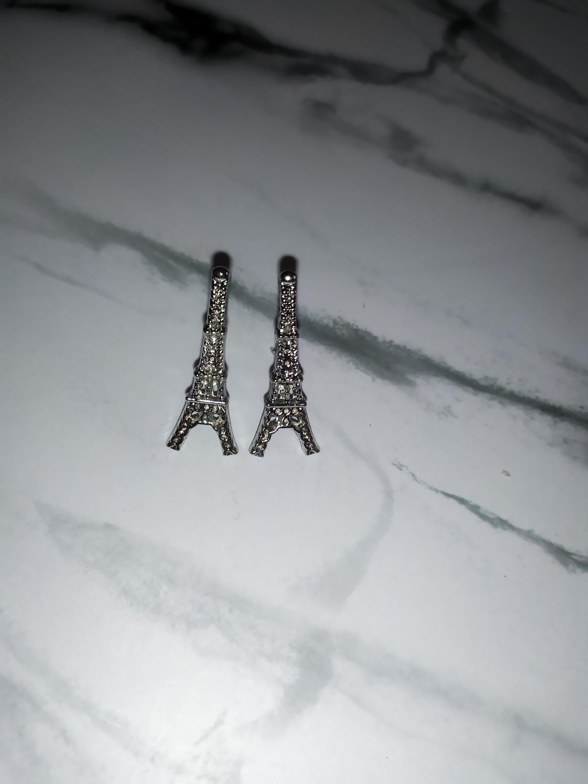 Stříbrné náušnice Eiffelova věž - Obrázek č. 1