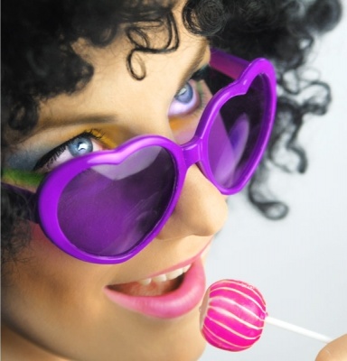 Party brýle srdíčka fialová - Obrázek č. 1