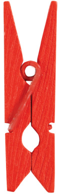 Dřevěný dekorační kolíček červený - Obrázek č. 1