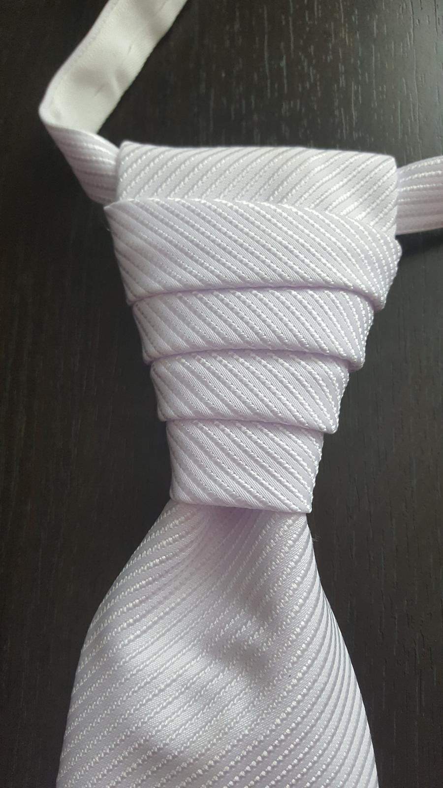 Svadobna kravata s vreckovkou - Obrázok č. 3