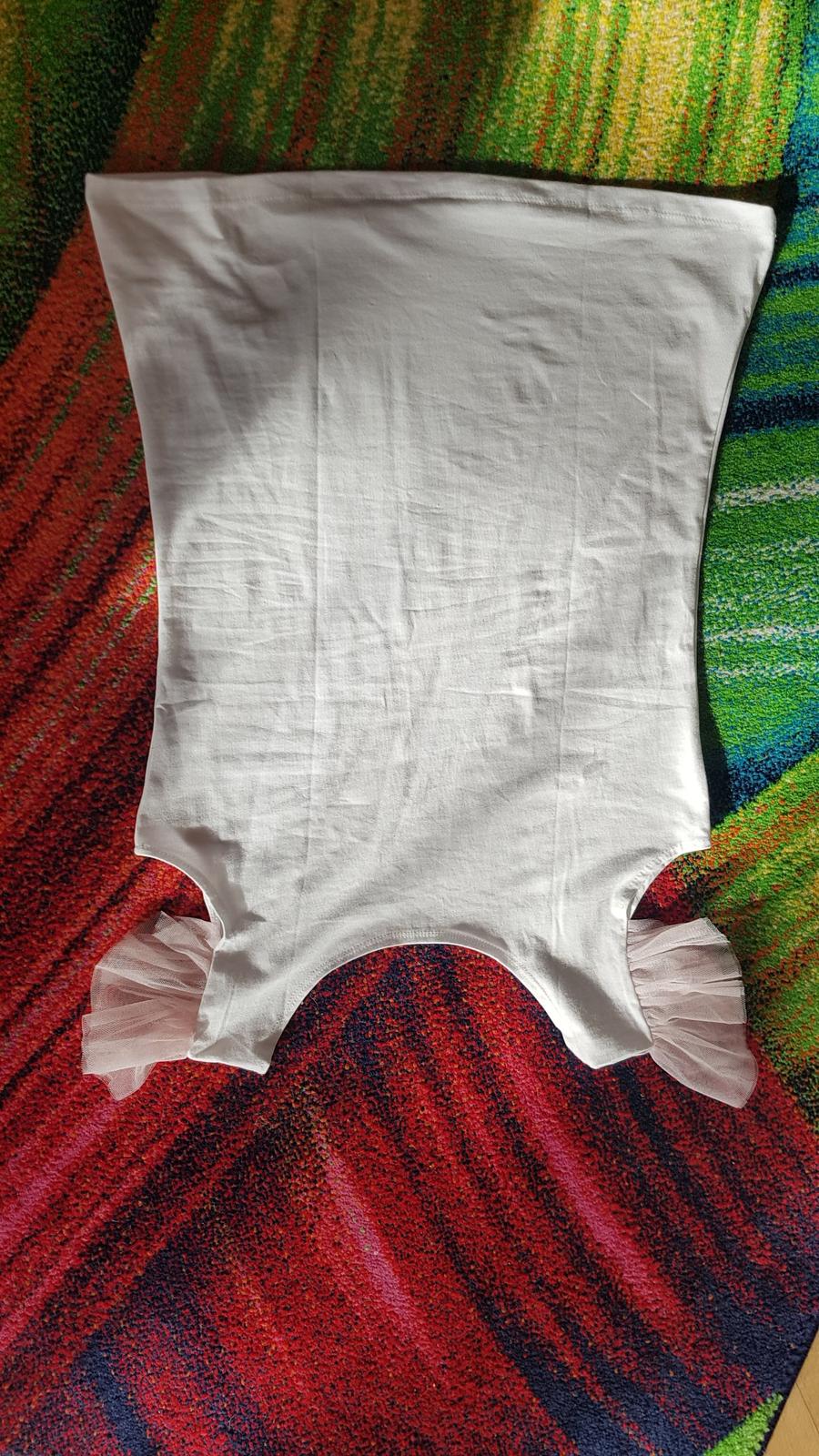 Tričko s rukávky TUTU tylové růžové a bílé  - Obrázek č. 1
