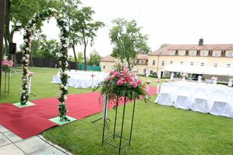 Na slovenské pomery asi dosť extravagantné a nepraktické, ale aké krásne by bolo mať obrad a hostinu pod šírym nebom...trochu to síce zaváňa amerikanizmom, ale proti takémuto zvyku nemám nič ;-)