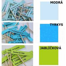 Cedulky na sladké, barvy neodpovídají