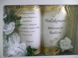 Podakovanie Branovym rodicom objednane