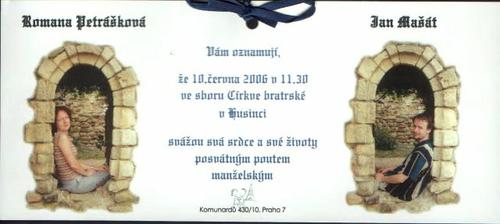 naše oznámení bez vrchního verše na pauzáku