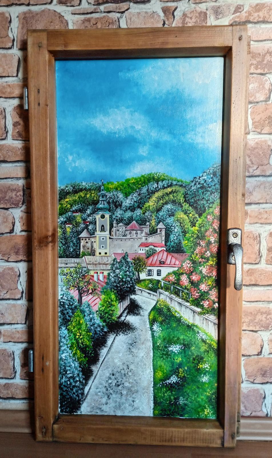 Obraz v starom okne Banská Štiavnica 76x40 - Obrázok č. 1