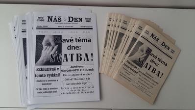 Svatební noviny ve dvou provedeních - troška retra 😁