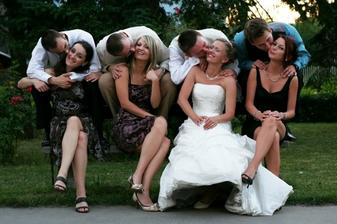 ...with bridesmaids...