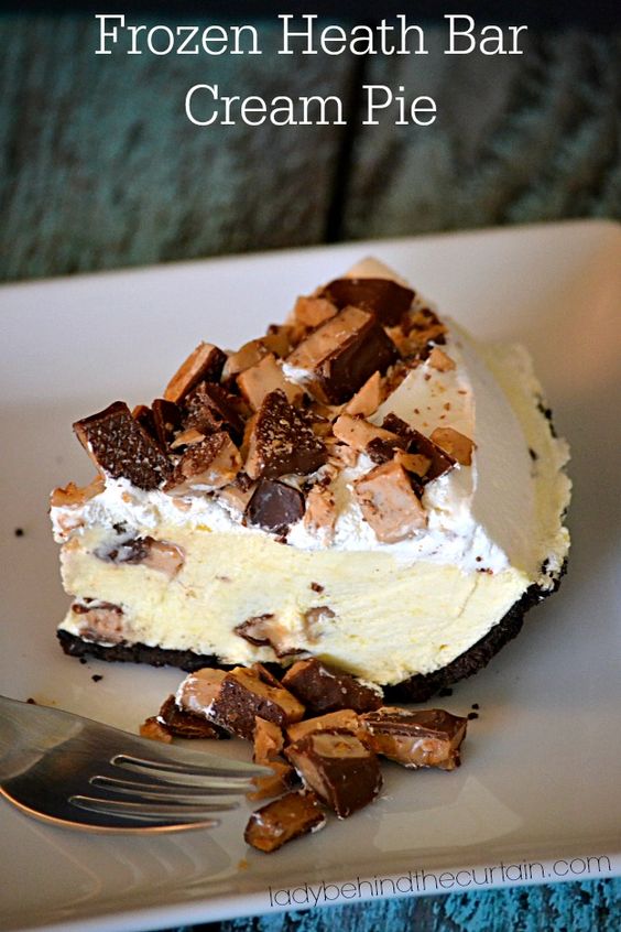 Americké koláčky - Frozen Heath Bar Cream Pie