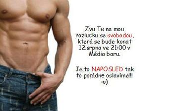 Pozvánka na rozlučku pro mně - trocha srandy :)