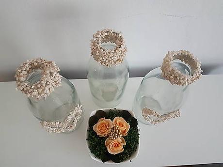 Sada 3 vázy s kamienkami - Obrázok č. 1
