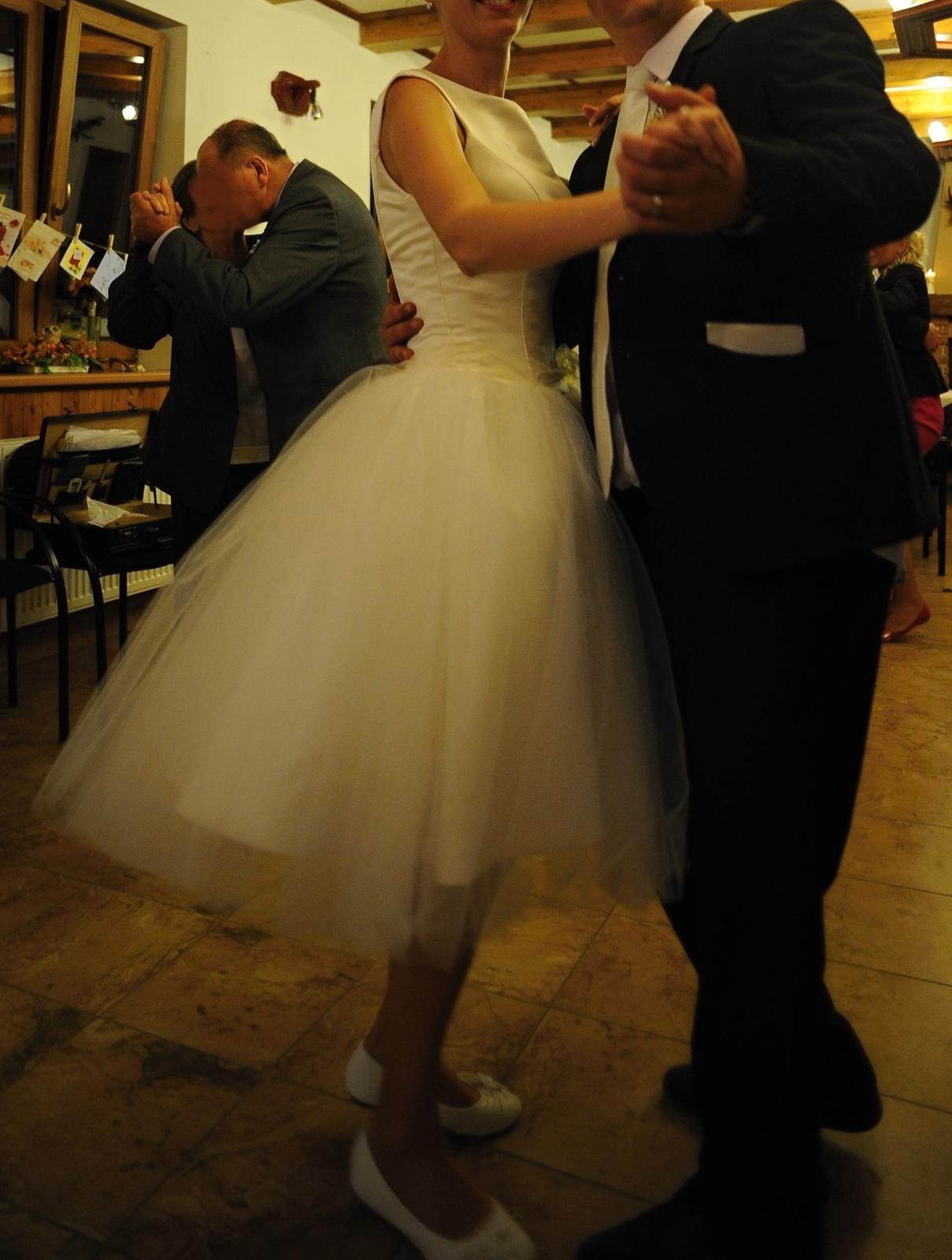 Krátké svatební šaty 36 "baletka" - Obrázek č. 1