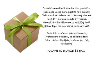 + "darová" kartička