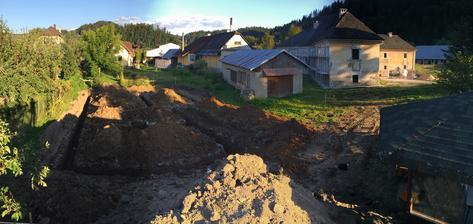29.august 2016 Panoráma -základy, kaštieľ a v budúcnosti snáď bez tej garáže 🙏🏻