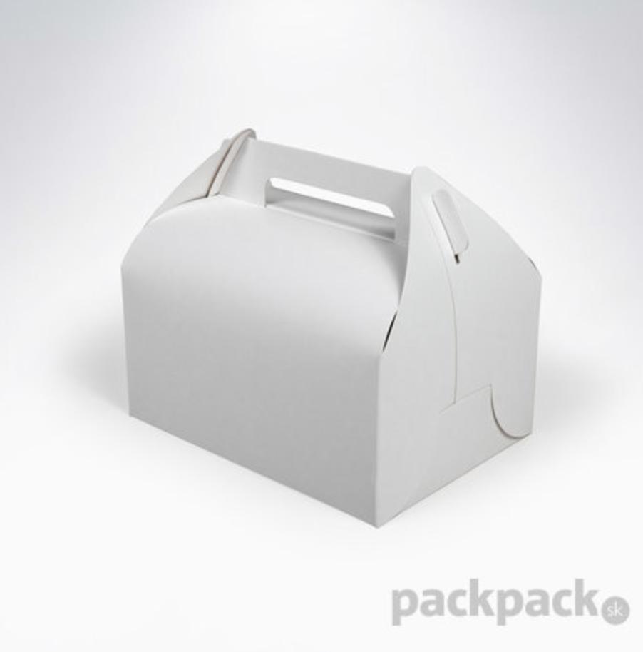 Krabička na zákusky 200x150x100 biela - Obrázok č. 1