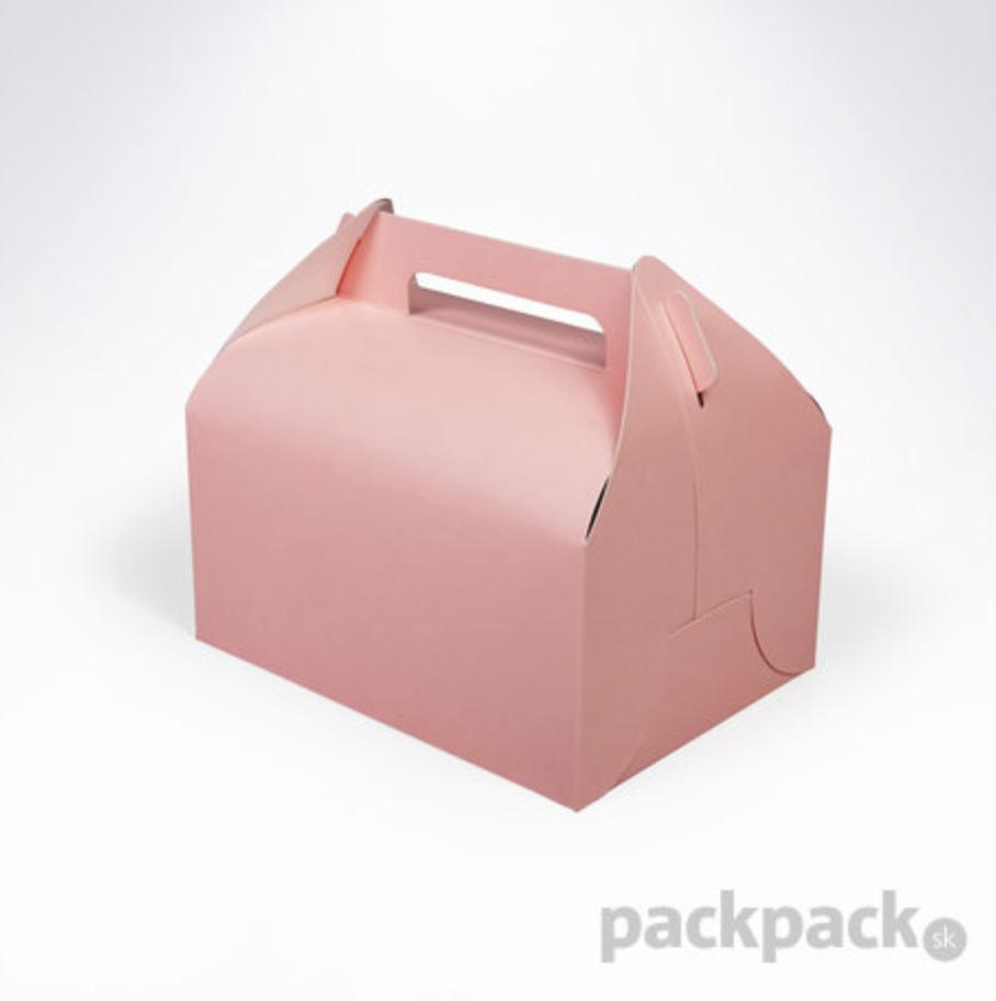 Krabička na zákusky 200x150x100 Pastel Pink - Obrázok č. 1