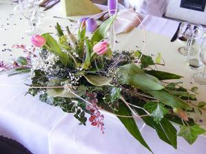 ikebana na stůl měla vypadat nějak takto