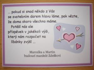 ... to jsme také přidali svatebčanům k oznámení