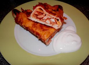 kuřecí enchiladas se zakysankou