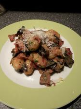 Gnocchi s houbami a slaninou