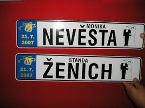...a tady naše SPZ :-)