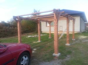 carport po druhej impregnacii proti škodcom
